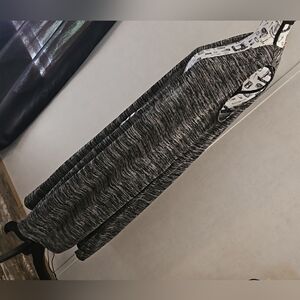 LuLaRoe Joy Black Gray Stretchy Longline Sleeveless Vest Women's Small 6/8